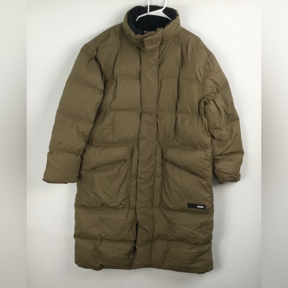 RAINS Block Puffer Coat New NWT womens size L insulated waterproof windproof